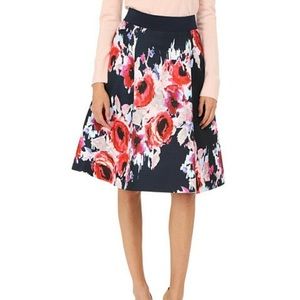 kate spade hazy floral midi skirt